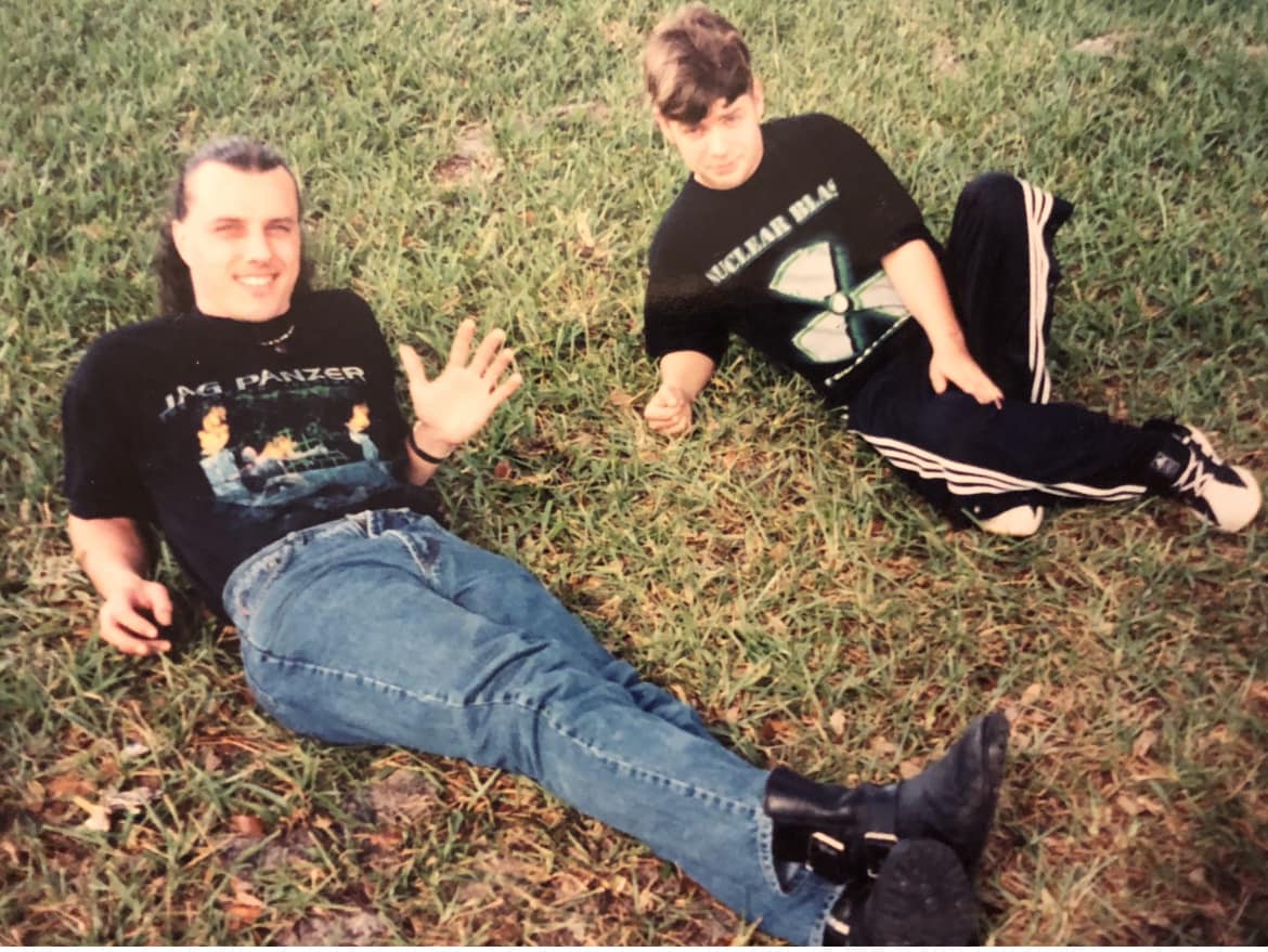 Chuck and his nephew Chris, early 1998